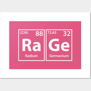 Rage (Ra-Ge) Periodic Elements Spelling Posters and Art